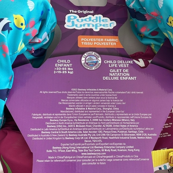 Kids Swim Vest - Pink and Blue - Picture 7 of 7